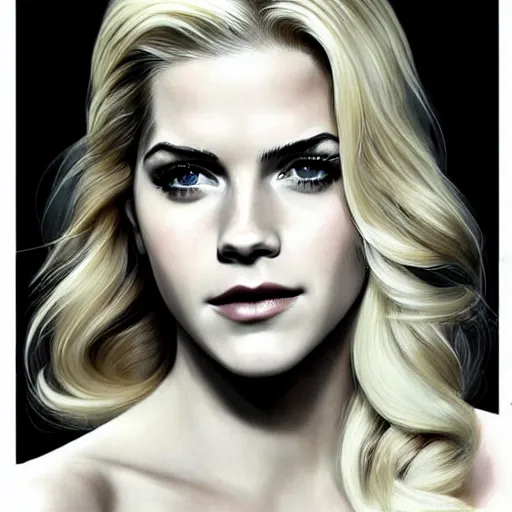 Prompt: A combination of Katheryn Winnick's and Grace Kelly's and Emma Watson's faces with blonde hair as Solid Snake from Metal Gear Solid, full body portrait, western, D&D, fantasy, intricate, elegant, highly detailed, digital painting, artstation, concept art, matte, sharp focus, illustration, art by Artgerm and Greg Rutkowski and Alphonse Mucha