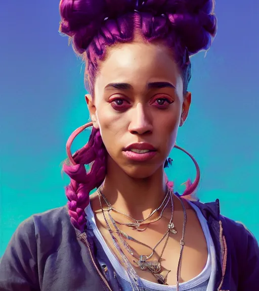 Prompt: highly detailed portrait of doja cat in gta v, stephen bliss, unreal engine, fantasy art by greg rutkowski, loish, rhads, ferdinand knab, makoto shinkai and lois van baarle, ilya kuvshinov, rossdraws, tom bagshaw, global illumination, radiant light, detailed and intricate environment