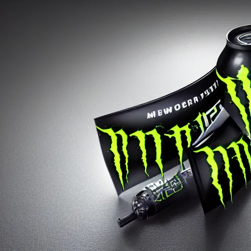 Image similar to new monster energy design, photorealism, 4k, octane render, ultra quality