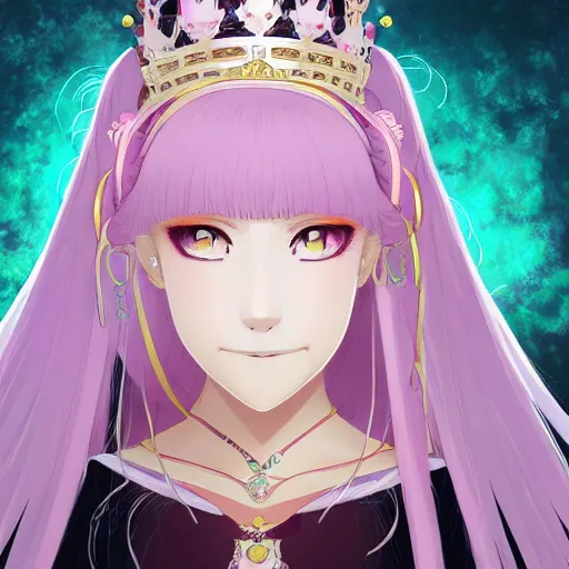 Image similar to portrait of queen medb, anime fantasy illustration by tomoyuki yamasaki, kyoto studio, madhouse, ufotable, trending on artstation