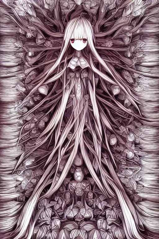 Image similar to radish humanoid, symmetrical, highly detailed, digital art, sharp focus, trending on art station, anime art style