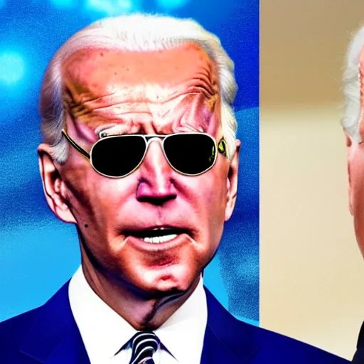 Prompt: Joe Biden that is a cyborg