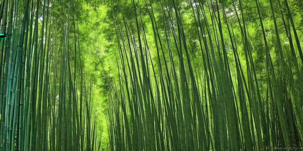 award winning photo of a bamboo forest by Peter Lik, | Stable Diffusion