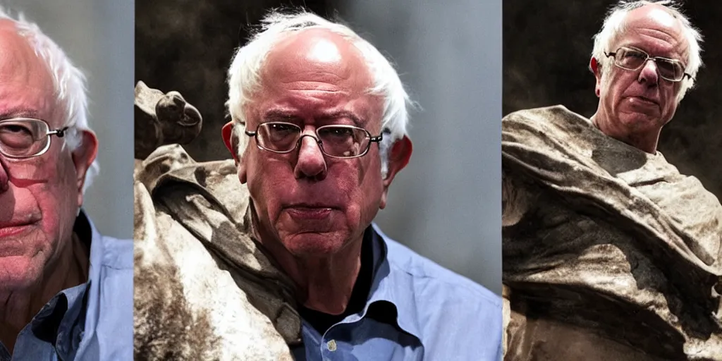 Image similar to Bernie Sanders is Spartan King Leonidas in 300 movie