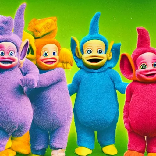 Image similar to Gremlin Teletubbies