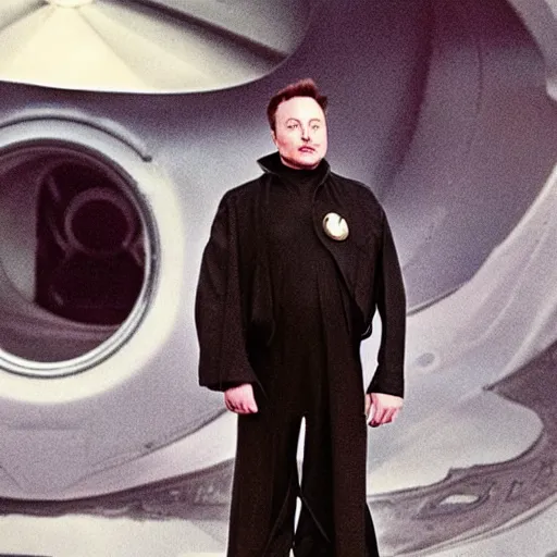 Image similar to Elon Musk as Emperor Shaddam IV, in Dune