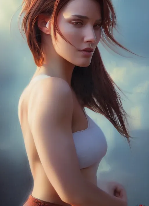 Prompt: photo of a gorgeous young woman in the style of stefan kostic, realistic, half body shot, sharp focus, 8 k high definition, insanely detailed, intricate, elegant, art by stanley lau and artgerm