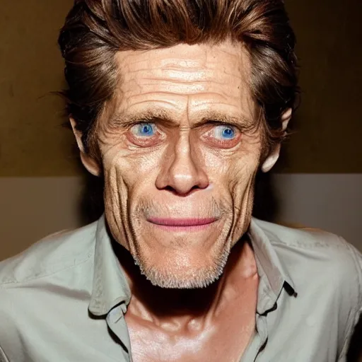 Image similar to photo of willem dafoe as a cake