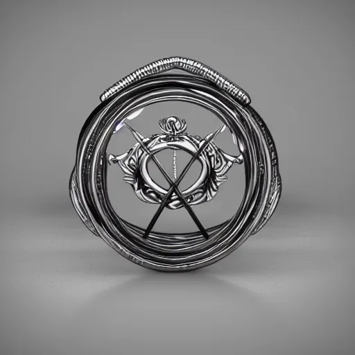 Image similar to 3 d model, armillary rings jewelry