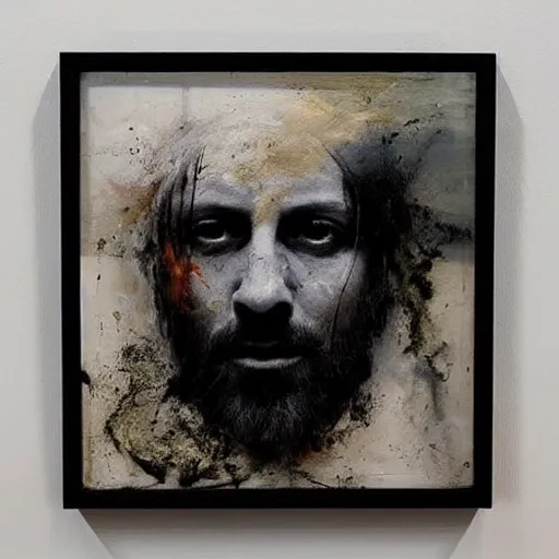Image similar to A mixed media art of a beautiful scene of nature. The colors are very soft and muted, and the overall effect is one of serenity and peace. The composition is well balanced, and the brushwork is delicate and precise. by Nicola Samori terrifying, lines
