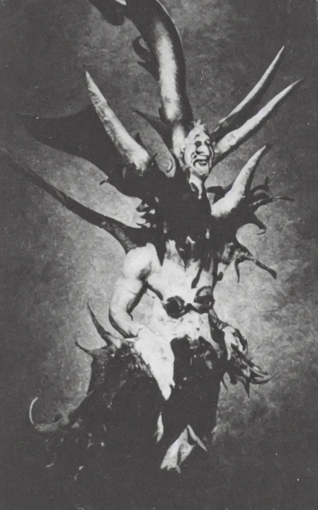 Image similar to vintage photo of black satan