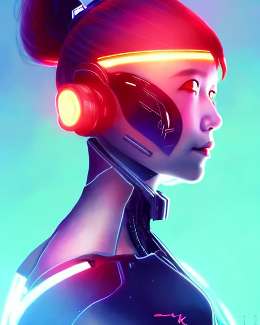 Image similar to kim hyun joo as a cyborg with rose hair, cyborg, warframe, colorful, cinematic, illuminated, sunny day, beautiful girl, advanced technology, futuristic, art by ilya kuvshinov, akiko takase, with cheese, cheese, swiss cheese cheesy