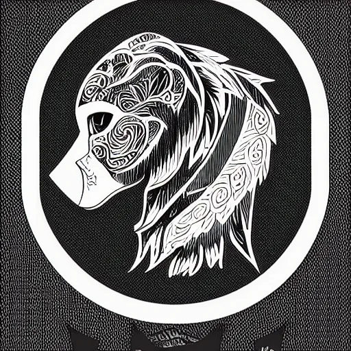 Image similar to warrior bear profile image, vector art, pfp, profile image, detailed, intricate, dramatic, svg, svg vector, 8 k