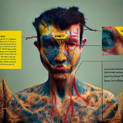 Image similar to schizophrenic superhuman, lush detail, national geographic