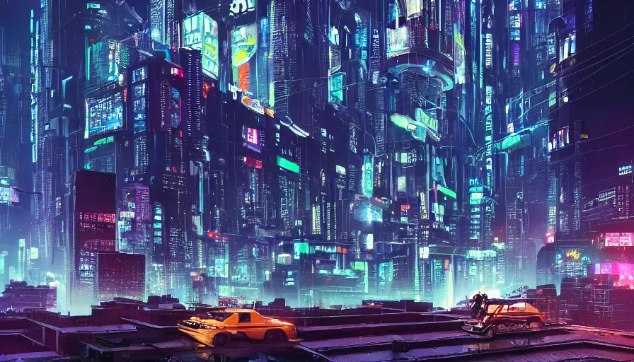 ion fury city, cyberpunk, anime, Stable Diffusion