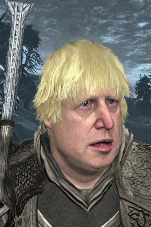 Prompt: “Boris Johnson in Skyrim”