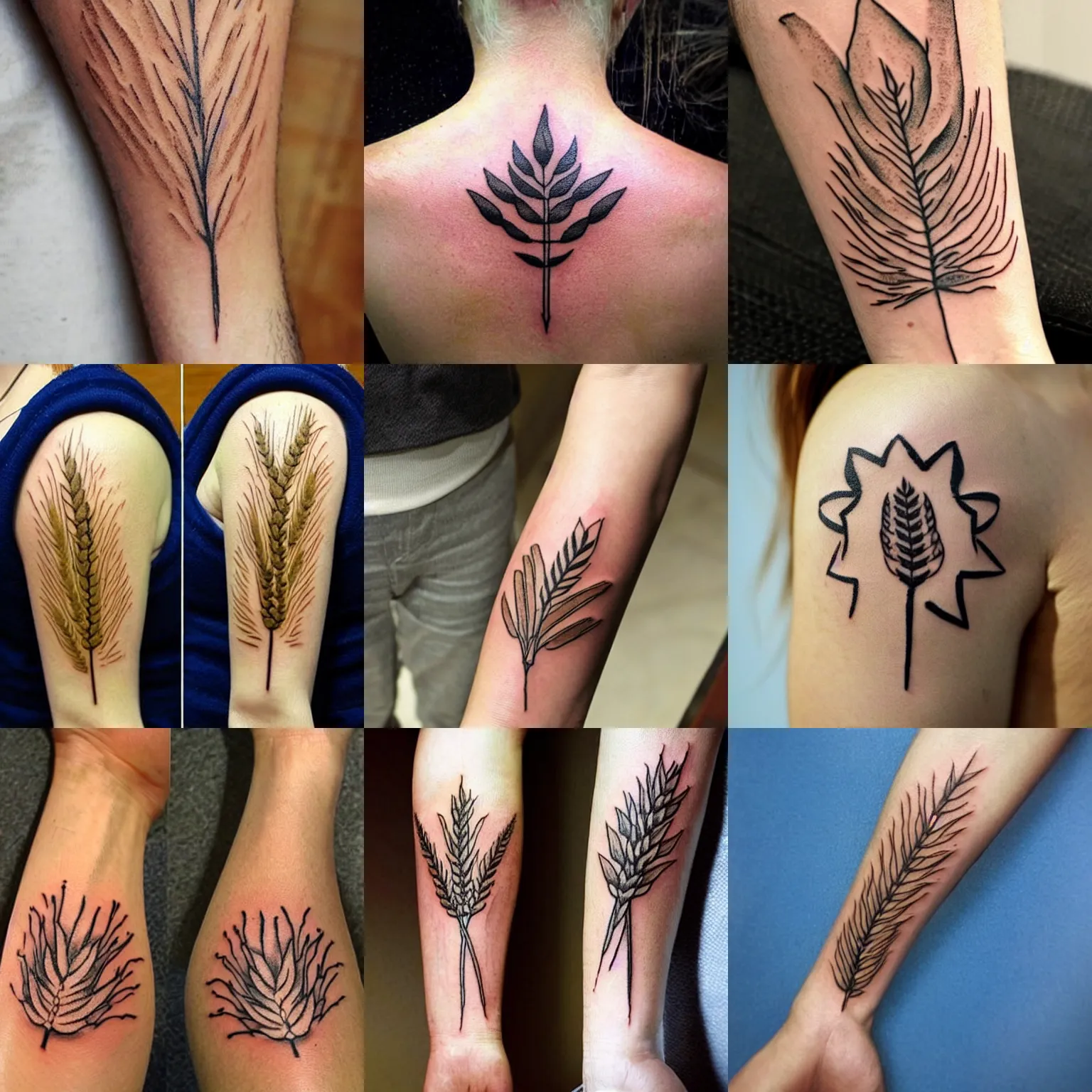 Prompt: wheat tattoo