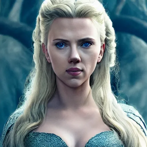 Image similar to scarlett johansson as galadriel