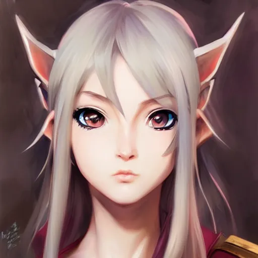 Prompt: portrait anime elven warrior girl, cute - fine - face, pretty face, realistic shaded perfect face, fine details. anime. realistic shaded lighting by ilya kuvshinov giuseppe dangelico pino and michael garmash and rob rey, iamag premiere, aaaa achievement collection, elegant, fabulous, eyes open in wonder.