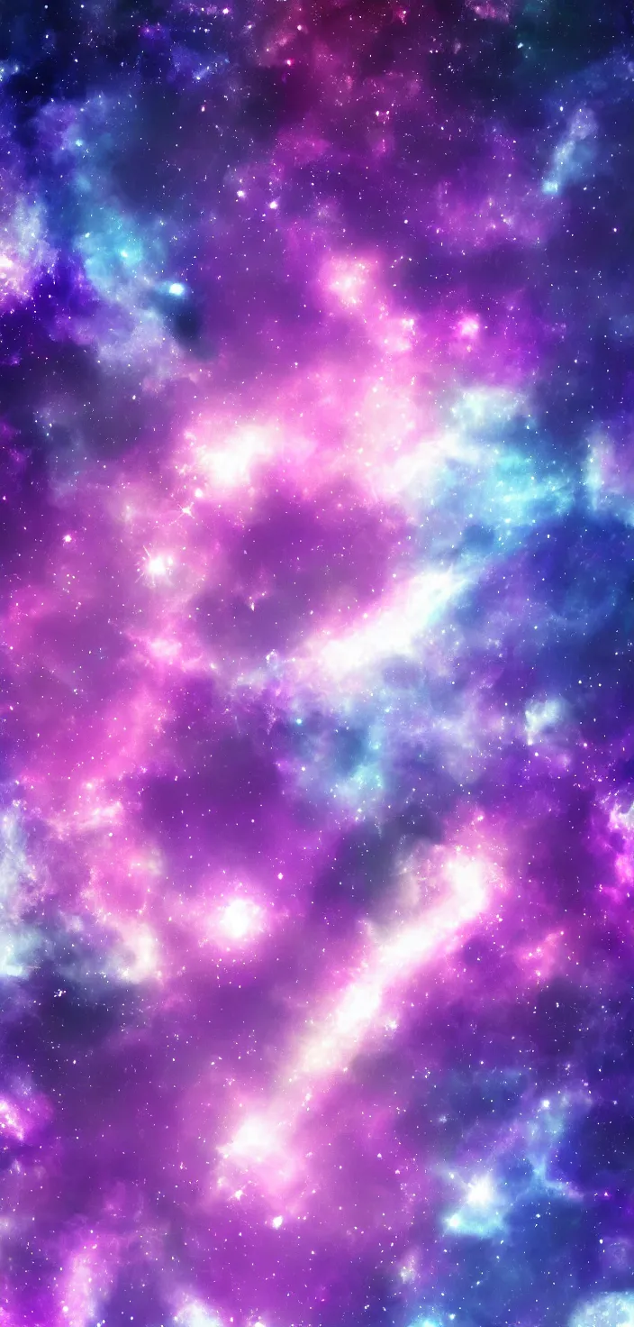 Prompt: purple-tinted Ethereum space iPhone wallpaper, anime style