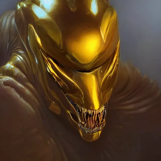 Prompt: gold venom, digital art by mandy jurgens and irina french and heraldo ortega, hyperdetailed, artstation, cgsociety