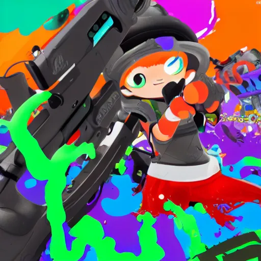 Prompt: splatoon