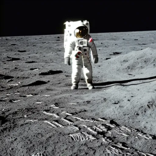 Prompt: photo of nasa faking the moon landing