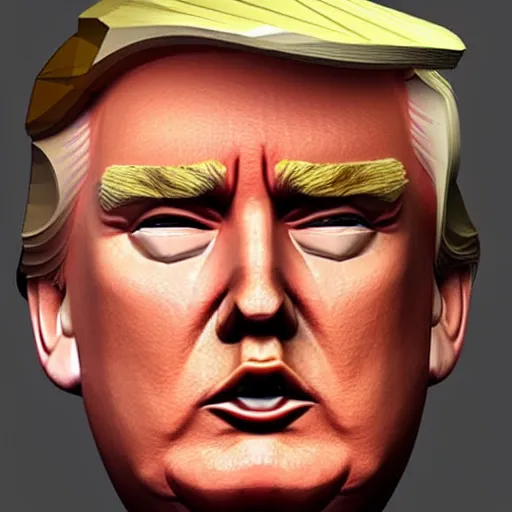 Image similar to low poly donald trump