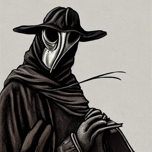 Image similar to plague doctor by andrew redding