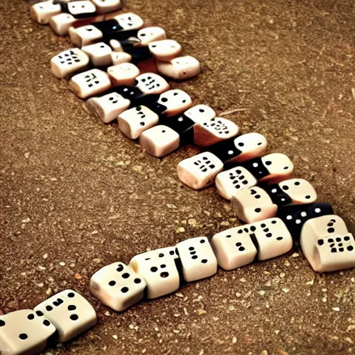 Image similar to it's like a domino effect. after all the time of neatly putting the pieces together, one wrong move, one moment of distraction, and all of it comes falling down. the same happens to us