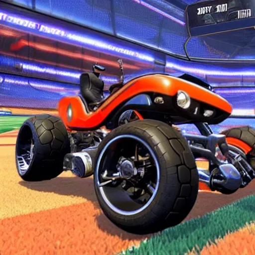 Image similar to a harley davidson in rocket league