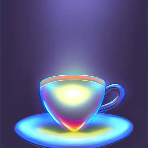 Image similar to a cup filled with light, digital art, hyperdetailed, smooth