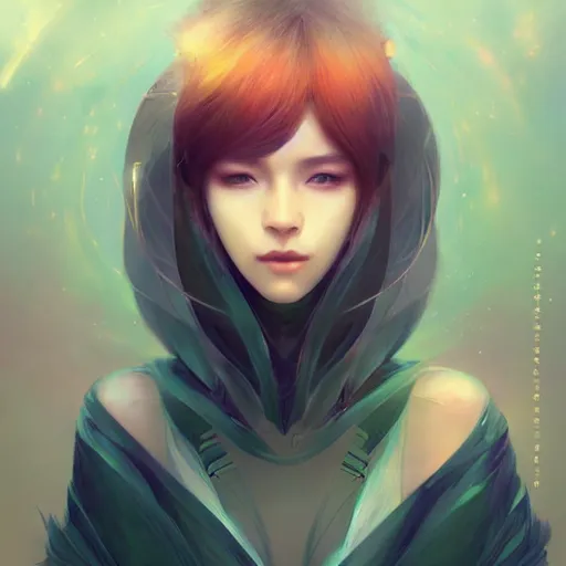 Image similar to portrait of a beautiful solarpunk woman, by guweiz and wlop and artgerm