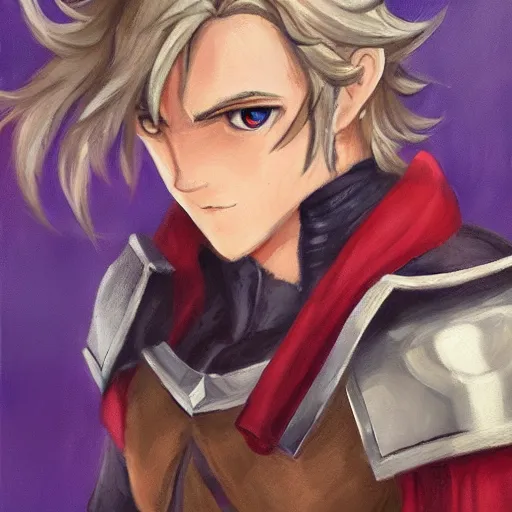 Prompt: expressive oil painting of xander from fire emblem fates