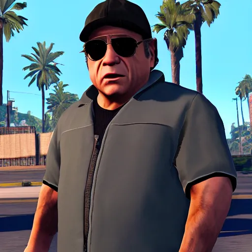 Image similar to in-game screenshot of Danny Devito in Grand Theft Auto V (2013)