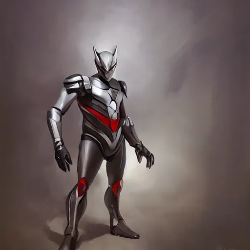 Image similar to greg manchess portrait painting of armored spiderman ultraman grey fox from metal gear cyborg gay japanese - american hybrid as overwatch character, medium shot, asymmetrical, profile picture, organic painting, sunny day, matte painting, bold shapes, hard edges, street art, trending on artstation, by huang guangjian and ail elvgren and sachin teng