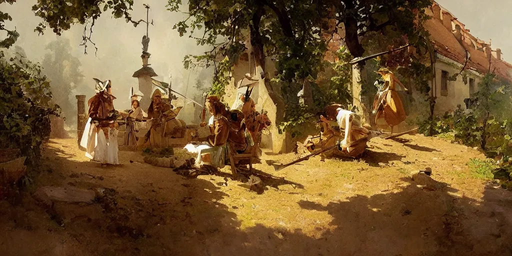 Image similar to gorgeous Carl Spitzweg painting, artstation