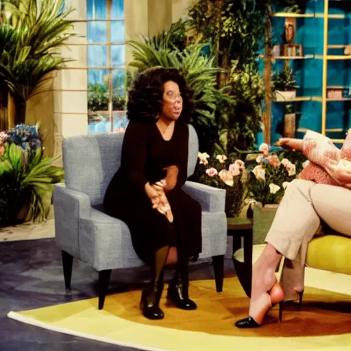 Image similar to a giant bee as a guest in the oprah winfrey show