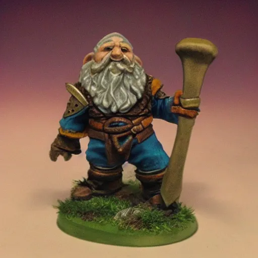 Image similar to fantasy dwarf swinging a battleaxe, lifelike