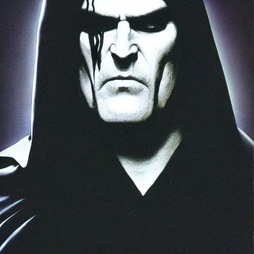 Image similar to peter steele as a sith lord, dark, austere, sinister