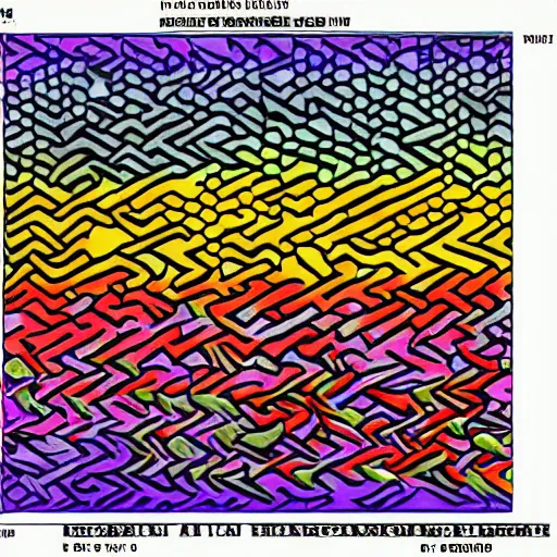 Image similar to recursive altered states resonance sinewave geometry horror