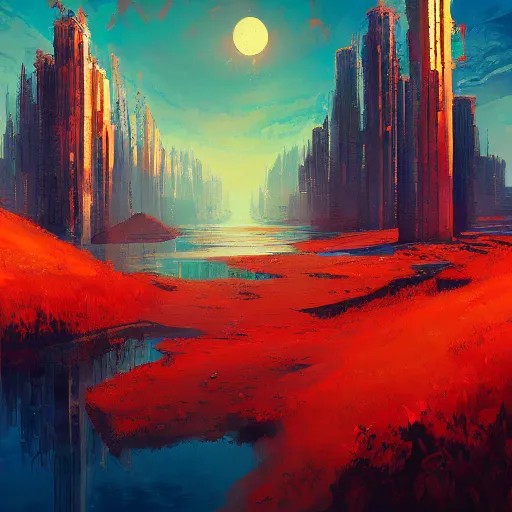 Prompt: a dream of red mansions, by anato finnstark, by alena aenami, by john harris, by ross tran, by wlop, by andreas rocha