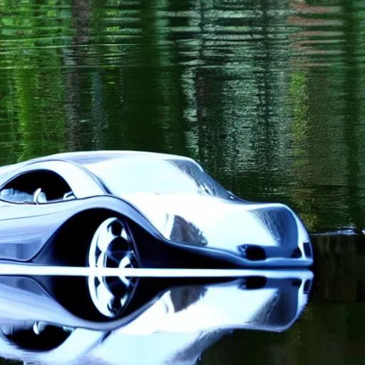 Image similar to reflection in water if a car