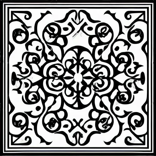 Image similar to ornate box design modern black and white color scheme, zeff style