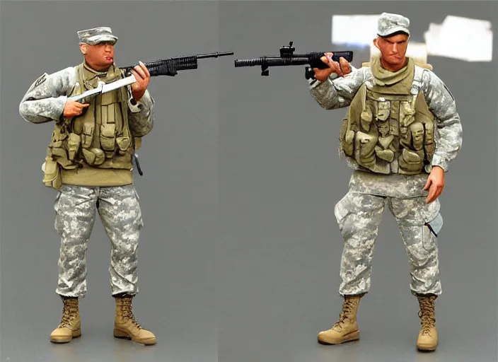 Prompt: Image on the store website, eBay, Full body, highly detailed 80mm resin figure of Modern U.S. Soldiers