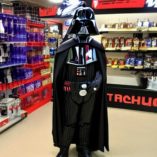 Image similar to I saw darts vader shopping yesterday it was so weird