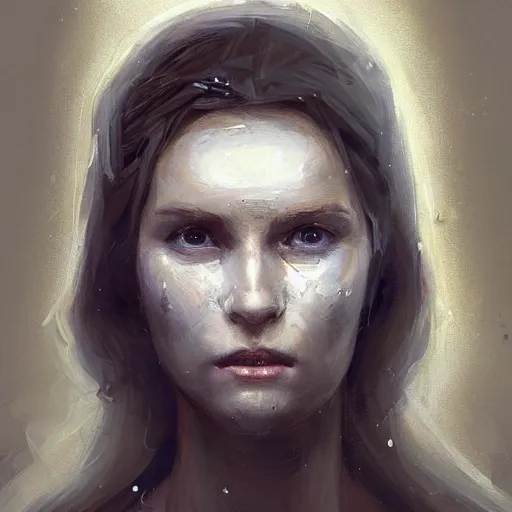 Image similar to portrait of a woman by greg rutkowski, she is about 3 0 years old, slavic, pretty, blond hair with two strans around her face, devastated expression, helplessness and denial, she is wearing a futuristic space gear, highly detailed portrait, digital painting, artstation, concept art, smooth, sharp foccus ilustration, artstation hq.