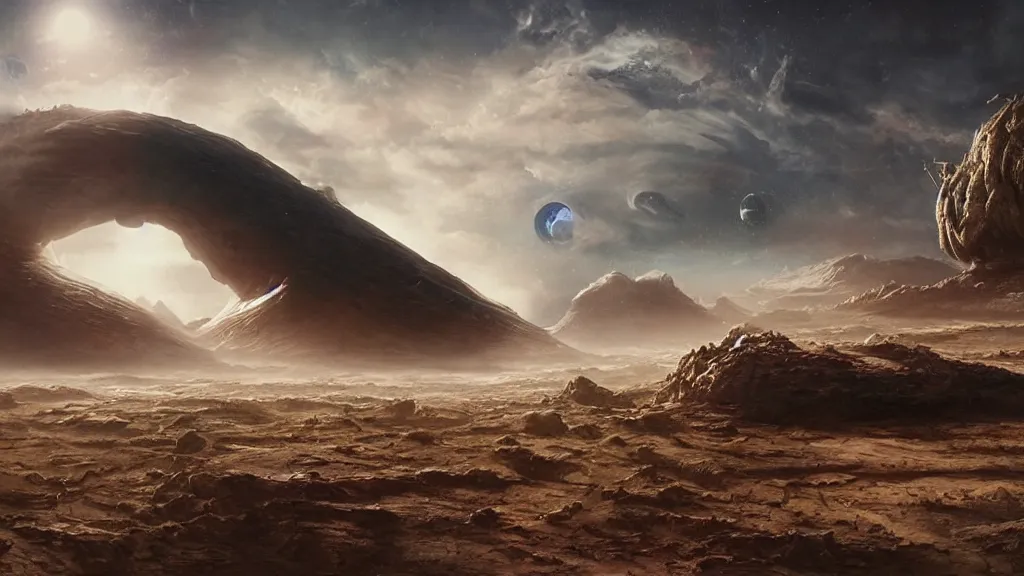 Image similar to alien planet by arthur haas, cinematic matte painting