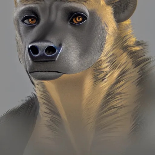 Image similar to A Hyena police man, artstation, digital art, award winning