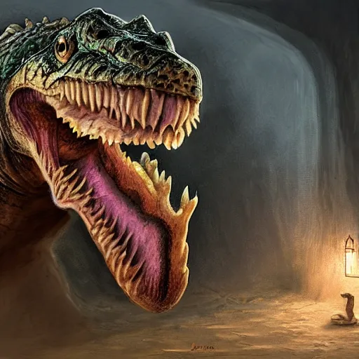 Prompt: a ( mummy ) crocodile, fantasy art, cinematic lighting